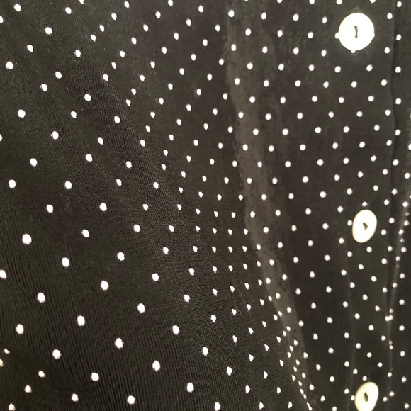 Vintage Ronnie Nicole by Ouida Button Down Polka Dot Crop Top Sz Medium - Picture 2 of 9